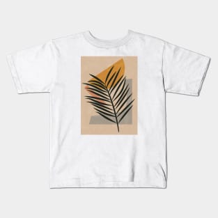 Palm Boho Plant, Abstract Palm Tree Leaf Kids T-Shirt